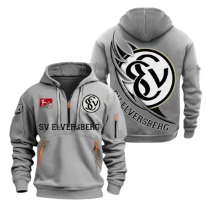 SV Elversberg Hoodie Reißverschluss, Kapuzenpullover mit Allover-Druck SV Elversberg BDE3004282521 - Grau