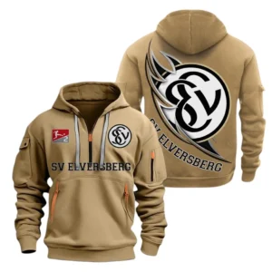 SV Elversberg Hoodie Reißverschluss, Kapuzenpullover mit Allover-Druck SV Elversberg BDE3004282521 - Khaki