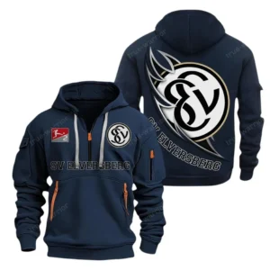 SV Elversberg Hoodie Reißverschluss, Kapuzenpullover mit Allover-Druck SV Elversberg BDE3004282521 - Marineblau