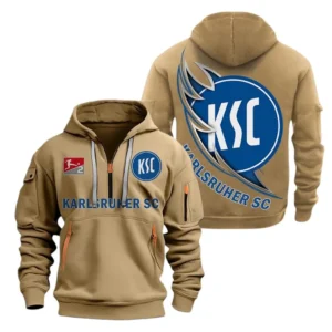 Karlsruher SC Hoodie Reißverschluss, Kapuzenpullover mit Allover-Druck Karlsruher SC BDE3004282523 - Khaki