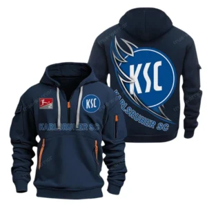Karlsruher SC Hoodie Reißverschluss, Kapuzenpullover mit Allover-Druck Karlsruher SC BDE3004282523 - Marineblau