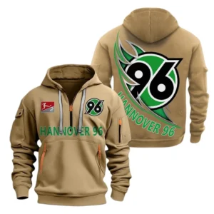 Hannover 96 Hoodie Reißverschluss, Kapuzenpullover mit Allover-Druck Hannover 96 BDE3004282524 - Khaki
