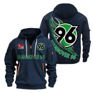 Hannover 96 Hoodie Reißverschluss, Kapuzenpullover mit Allover-Druck Hannover 96 BDE3004282524 - Marineblau