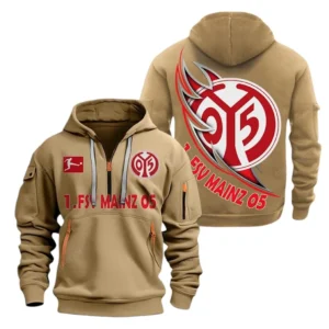FSV Mainz 05 Hoodie Reißverschluss, Kapuzenpullover mit Allover-Druck FSV Mainz 05 BDE3004282527 - Khaki