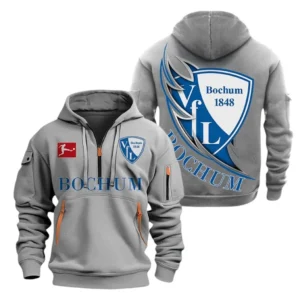 VfL Bochum Hoodie Reißverschluss, Kapuzenpullover mit Allover-Druck VfL Bochum BDE3004282528 - Grau