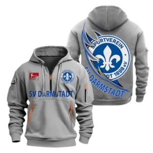 Darmstadt 98 Hoodie Reißverschluss, Kapuzenpullover mit Allover-Druck Darmstadt 98 BDE3004282530 - Grau