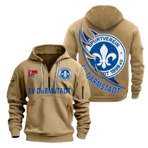 Darmstadt 98 Hoodie Reißverschluss, Kapuzenpullover mit Allover-Druck Darmstadt 98 BDE3004282530 - Khaki