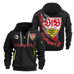 VfB Stuttgart II Hoodie Reißverschluss, Kapuzenpullover mit Allover-Druck VfB Stuttgart II BDE3004282531 - Schwarz