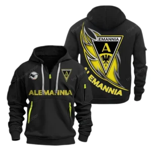 Alemannia Aachen Hoodie Reißverschluss, Kapuzenpullover mit Allover-Druck Alemannia Aachen BDE3004282532 - Schwarz