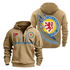 Eintracht Braunschweig Hoodie Reißverschluss, Kapuzenpullover mit Allover-Druck Eintracht Braunschweig BDE3004282539 - Khaki