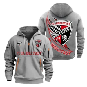 FC Ingolstadt Hoodie Reißverschluss, Kapuzenpullover mit Allover-Druck FC Ingolstadt BDE3004282542 - Grau