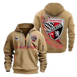 FC Ingolstadt Hoodie Reißverschluss, Kapuzenpullover mit Allover-Druck FC Ingolstadt BDE3004282542 - Khaki
