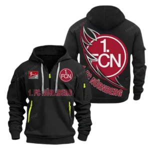 FC Nurnberg Hoodie Reißverschluss, Kapuzenpullover mit Allover-Druck FC Nurnberg BDE3004282543 - Schwarz