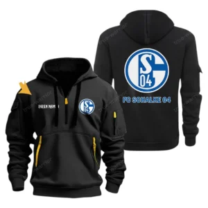 Schalke 04 Hoodie Reißverschluss, Kapuzenpullover mit Allover-Druck Schalke 04 BDE3304292503 - Schwarz