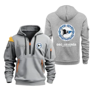 DSC Arminia Bielefeld Hoodie Reißverschluss, Kapuzenpullover mit Allover-Druck DSC Arminia Bielefeld BDE3304292504 - Grau