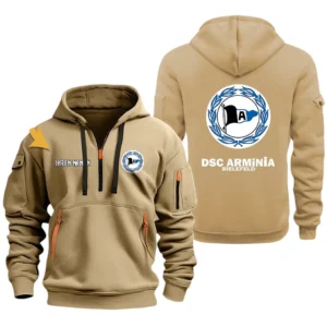 DSC Arminia Bielefeld Hoodie Reißverschluss, Kapuzenpullover mit Allover-Druck DSC Arminia Bielefeld BDE3304292504 - Khaki