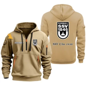 SSV Ulm 1846 Hoodie Reißverschluss, Kapuzenpullover mit Allover-Druck SSV Ulm 1846 BDE3304292505 - Khaki