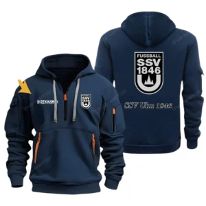 SSV Ulm 1846 Hoodie Reißverschluss, Kapuzenpullover mit Allover-Druck SSV Ulm 1846 BDE3304292505 - Marineblau