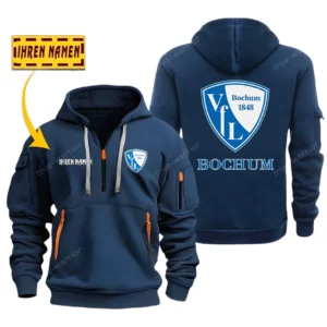 VfL Bochum Hoodie Reißverschluss SPO048009, Kapuzenpullover mit Allover-Druck VfL Bochum - Marineblau