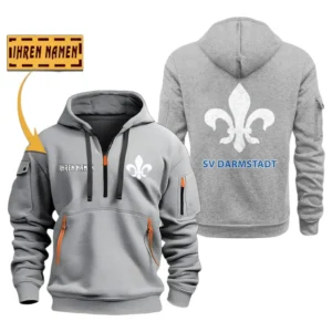SV Darmstadt 98 Hoodie Reißverschluss SPO048010, Kapuzenpullover mit Allover-Druck SV Darmstadt 98 - Grau