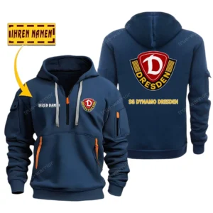 SG Dynamo Dresden Hoodie Reißverschluss SPO048019, Kapuzenpullover mit Allover-Druck SG Dynamo Dresden - Marineblau