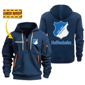 TSG Hoffenheim Hoodie Reißverschluss SPO048032, Kapuzenpullover mit Allover-Druck TSG Hoffenheim - Marineblau