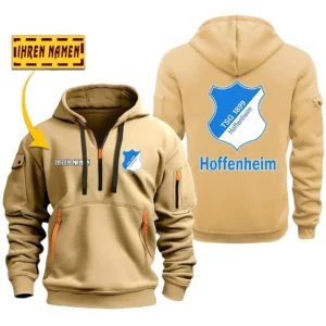 TSG Hoffenheim Hoodie Reißverschluss SPO048032, Kapuzenpullover mit Allover-Druck TSG Hoffenheim - Khaki