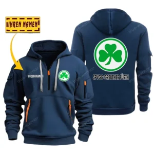 SpVgg Greuther Furth Hoodie Reißverschluss SPO048033, Kapuzenpullover mit Allover-Druck SpVgg Greuther Furth - Marineblau