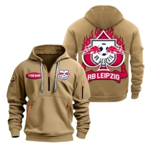 RB Leipzig Hoodie Reißverschluss SPO1516006, Kapuzenpullover mit Allover-Druck RB Leipzig - Khaki