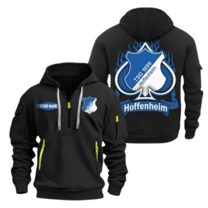 TSG Hoffenheim Hoodie Reißverschluss SPO1516018, Kapuzenpullover mit Allover-Druck TSG Hoffenheim - Schwarz