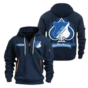 TSG Hoffenheim Hoodie Reißverschluss SPO1516018, Kapuzenpullover mit Allover-Druck TSG Hoffenheim - Marineblau