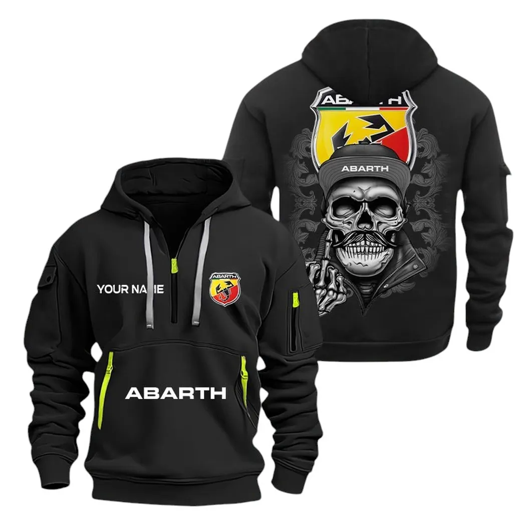 abarth half zip hoodie for men gift for abarth fan car166022625139 schwarz