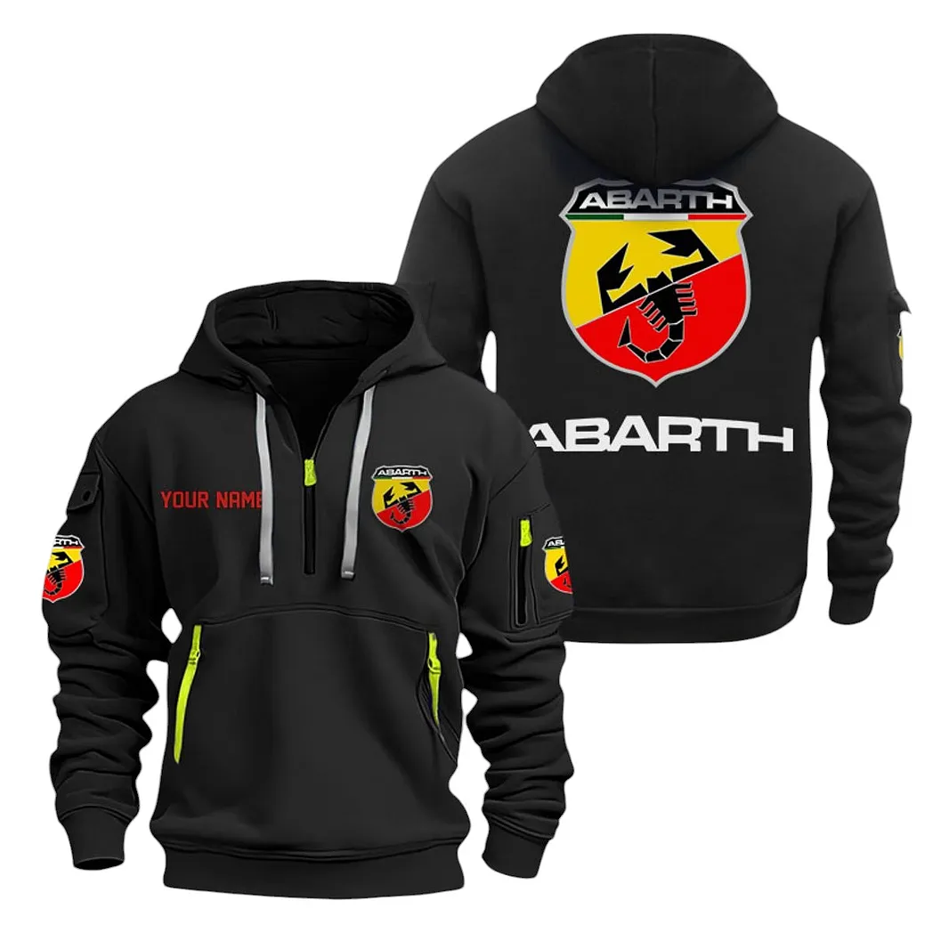 abarth half zip hoodie for men gift for abarth lovers car20022125700 schwarz