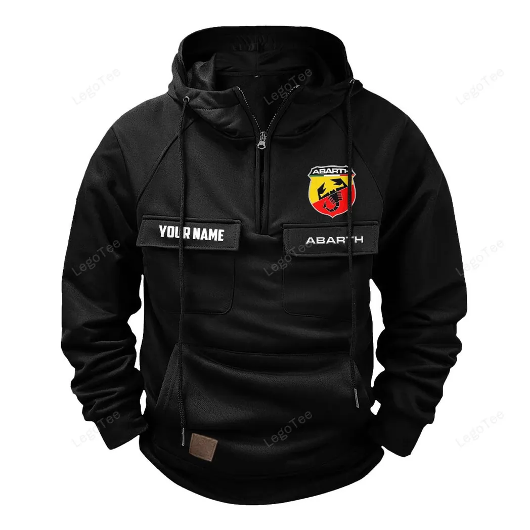 Abarth Hoodie Reißverschluss Taktischer, All-Over-Print-Hoodie Abarth - Schwarz CAR109021425411-2