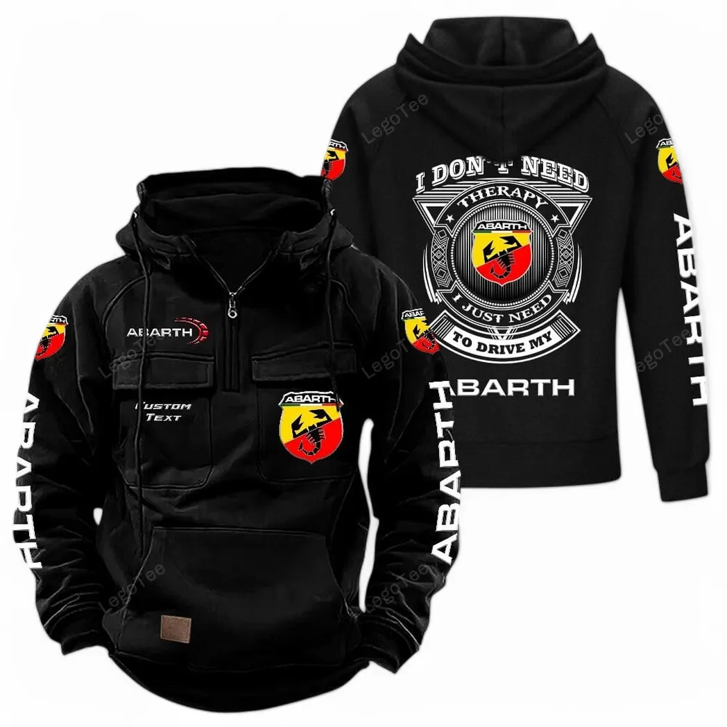abarth tactical quarter zip hoodie car106021525063 schwarz fnujk