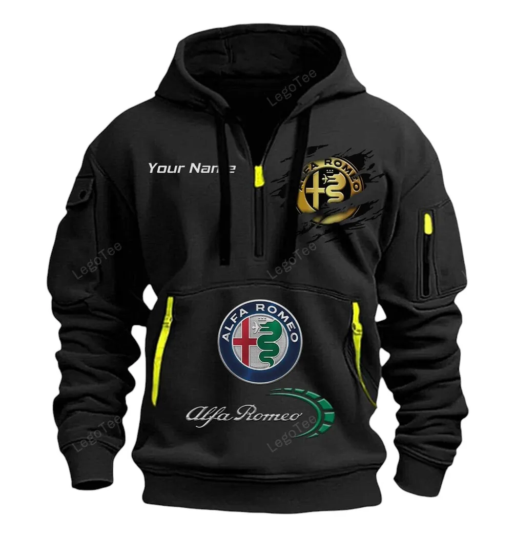 alfa romeo half zip hoodie car113021425852 best gift for him husband boyfriend schwarz p68h4