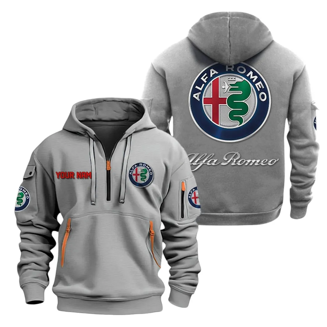 alfa romeo half zip hoodie for men gift for alfa romeo lovers car20022125669 grau 7hcq8
