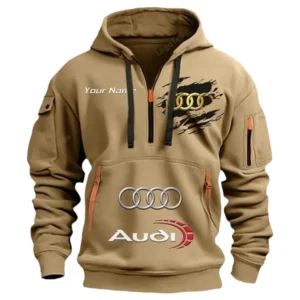 audi half zip hoodie car113021425777 best gift for him husband boyfriend khaki y14ly