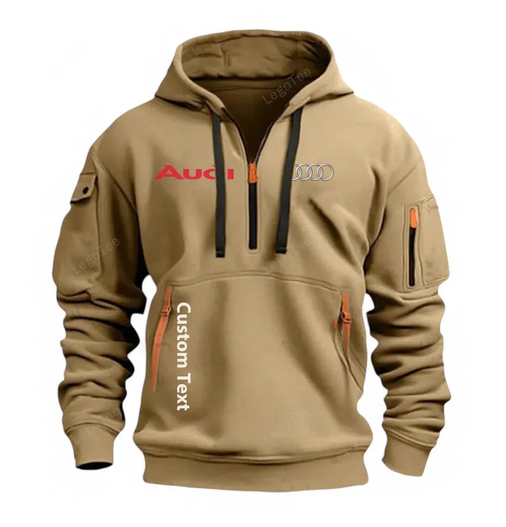 audi half zip hoodie for men gift for him husband boyfriend khaki car112021425555 3 1zpn4