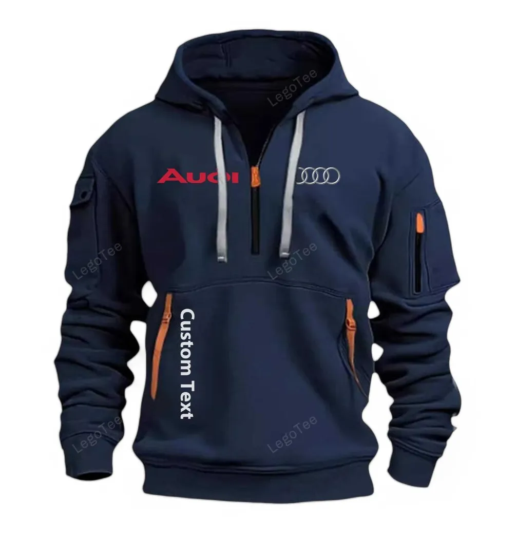audi half zip hoodie for men gift for him husband boyfriend marineblau car112021425555 4 luyvr