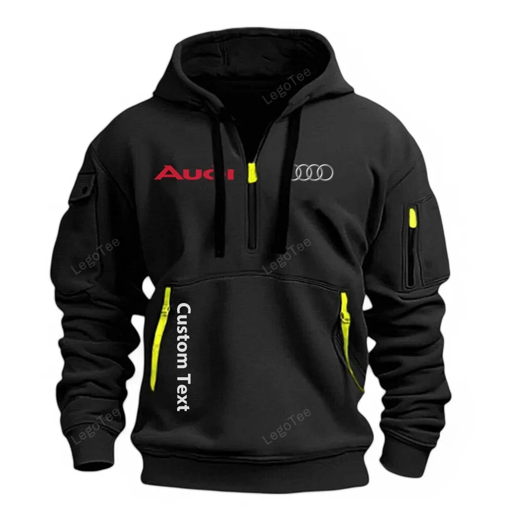 audi half zip hoodie for men gift for him husband boyfriend schwarz car112021425555 1 ktiu6