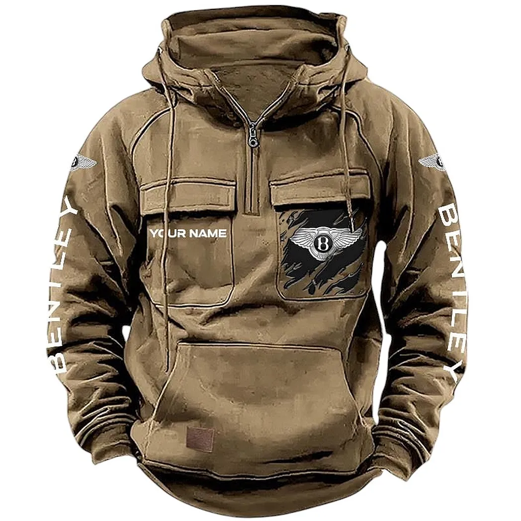 Bentley Hoodie Reißverschluss Taktischer, All-Over-Print-Hoodie Bentley CAR164022425139 - Khaki