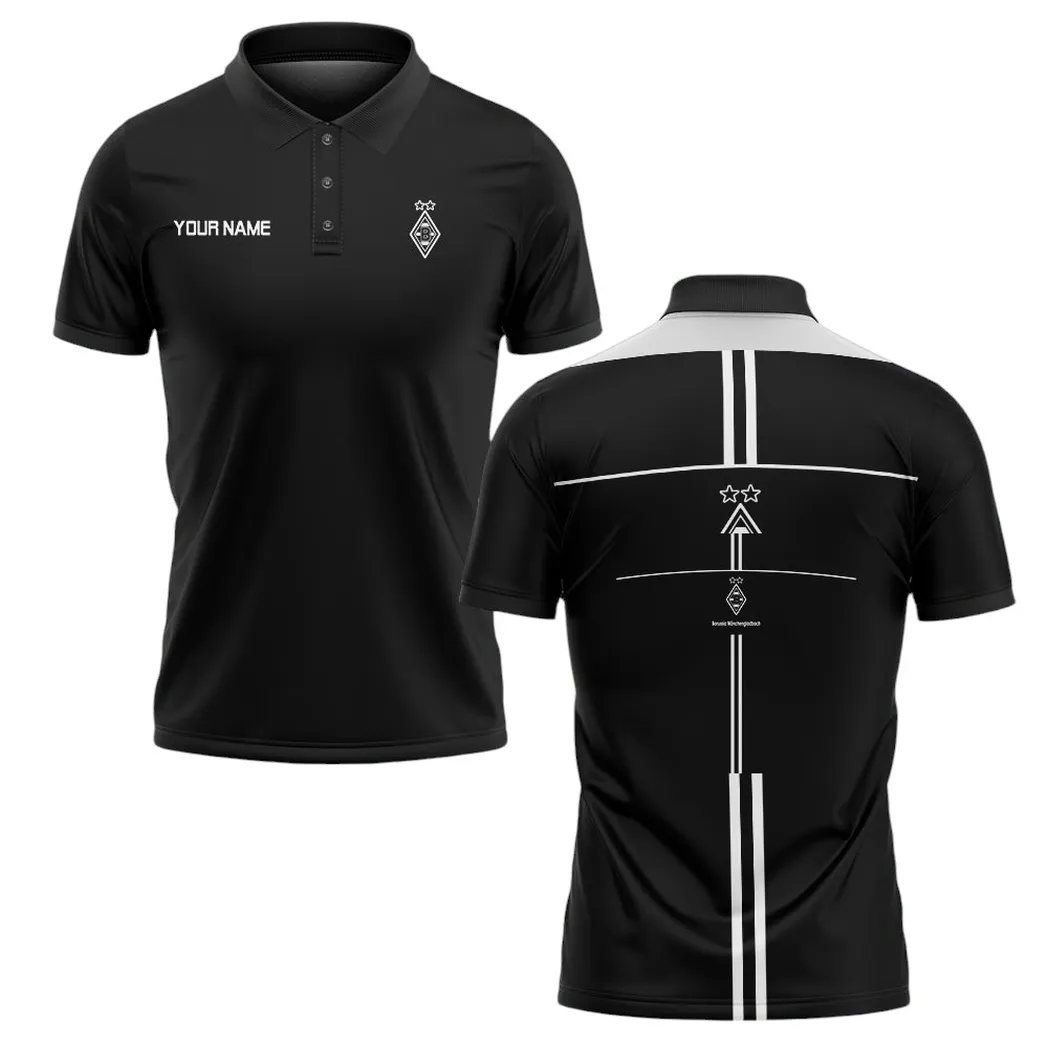 Borussia M'gladbach Poloshirt Herren, All-Over-Print-Polohemd Borussia M'gladbach Bundesliga SPO1416017