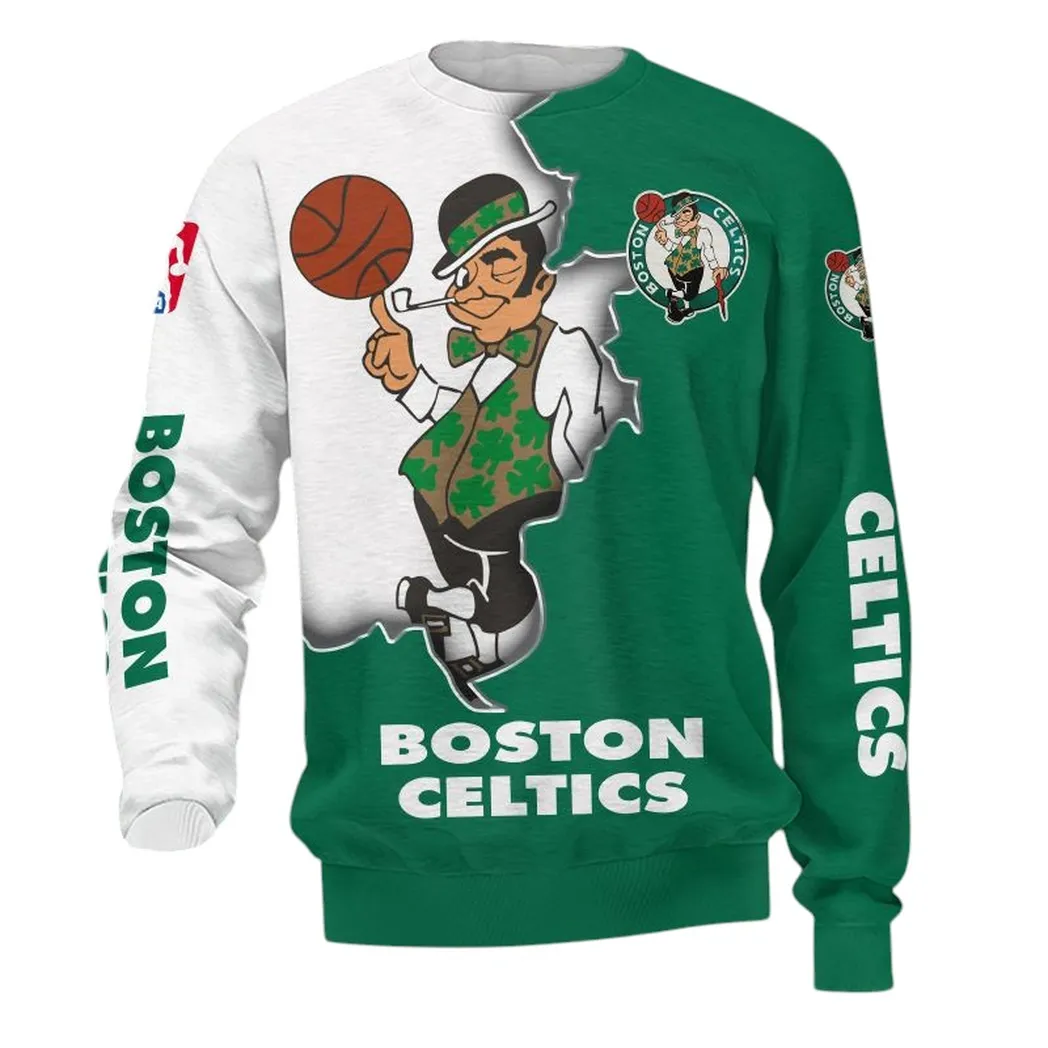 boston celtics sweatshirt allover druck sweatshirt geschenk fr fan boston celtics nba83060225018 07y2o