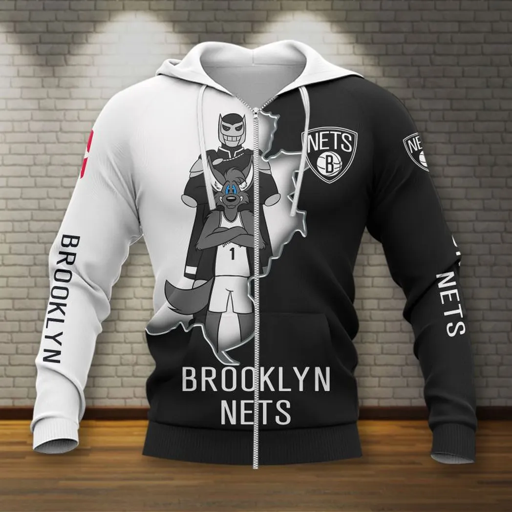brooklyn nets hoodie mit reiverschluss allover druck hoodie geschenk fr fan brooklyn nets nba83050225012 38nmc