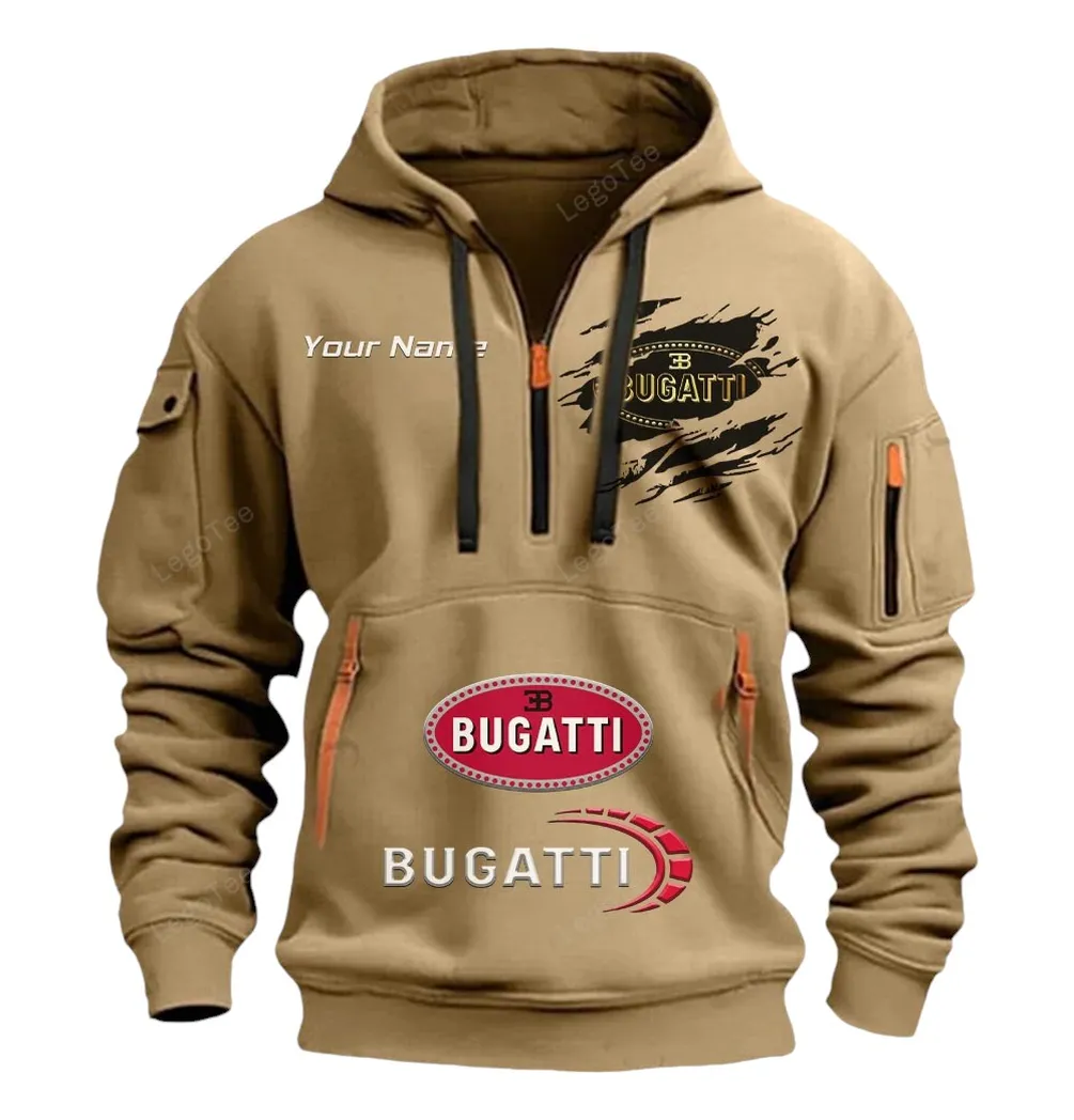 bugatti half zip hoodie car113021425851 best gift for him husband boyfriend khaki ehpsi