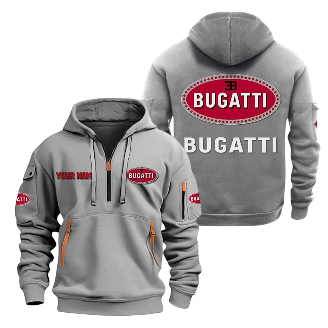bugatti half zip hoodie for men gift for bugatti lovers car20022125698 grau 5mwp1