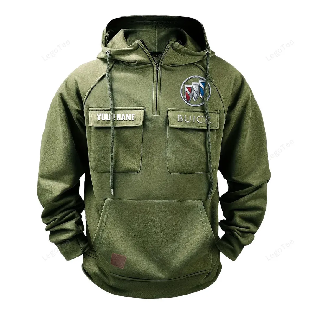 Buick Hoodie Reißverschluss Taktischer, All-Over-Print-Hoodie Buick - Olivgrün CAR109021425371-1