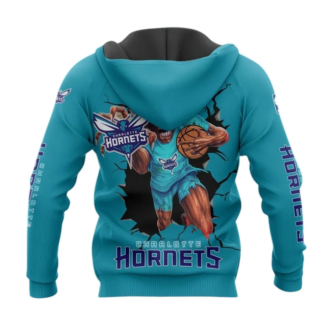 charlotte hornets hoodie mit reiverschluss allover druck hoodie geschenk fr fan charlotte hornets nba83050225016 cwp62
