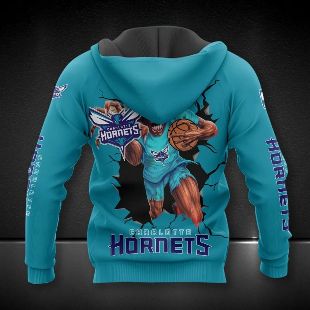charlotte hornets hoodie mit reiverschluss allover druck hoodie geschenk fr fan charlotte hornets nba83050225016 yceuk
